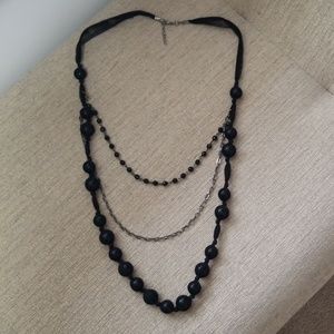 Layered Black Necklace